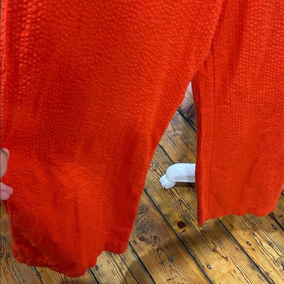 2 Free People Vibrant Orange Wide Leg Easy Street Jumpsuit strapless - Picture 5 of 7